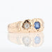 Ring 52 Rose gold sapphire diamond ring 58 Facettes 01-281