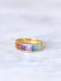 Rainbow stones bangle ring in gold 58 Facettes