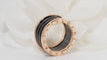 Bague 54 Bague Bulgari en or rose et céramique noir 58 Facettes 31946