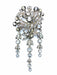 Brooch Brooch with detachable silver tassels and white stones 58 Facettes AB281