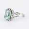 Bague 54 Bague Aigue-Marine, Diamants 58 Facettes