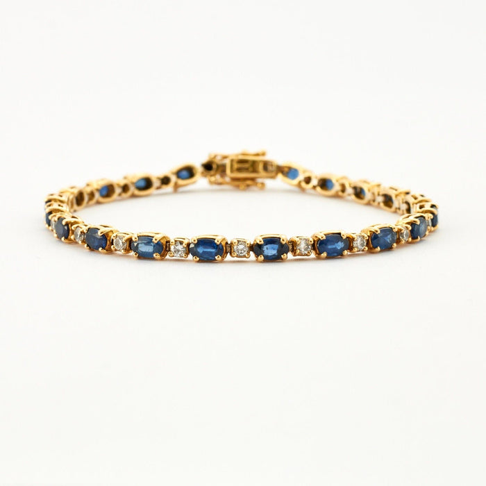 Bracelet Bracelet ligne Saphirs Diamants 58 Facettes 230499
