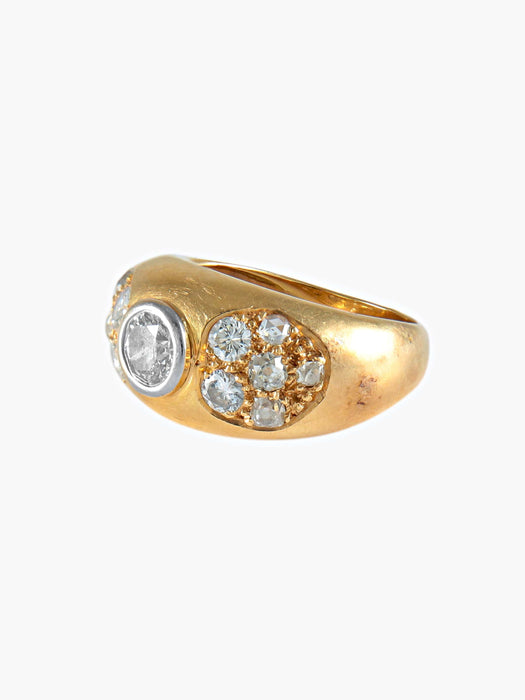 Bague 52 BAGUE OR JAUNE ET DIAMANTS 58 Facettes