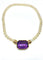 Collier Collier en or jaune, améthyste, perles de culture 58 Facettes