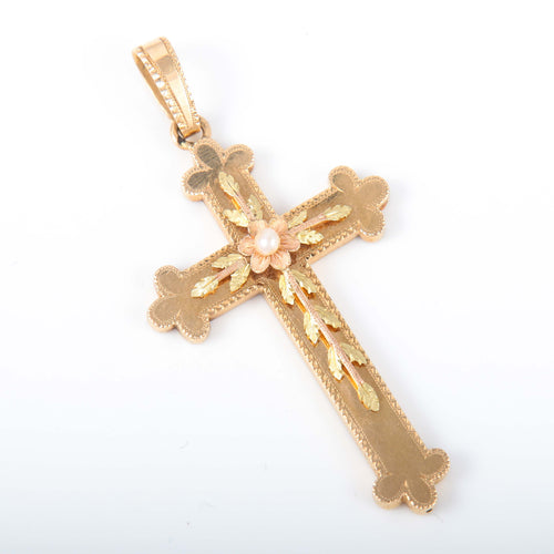 Pendentif Pendentif croix religieuse ancienne 58 Facettes 2761