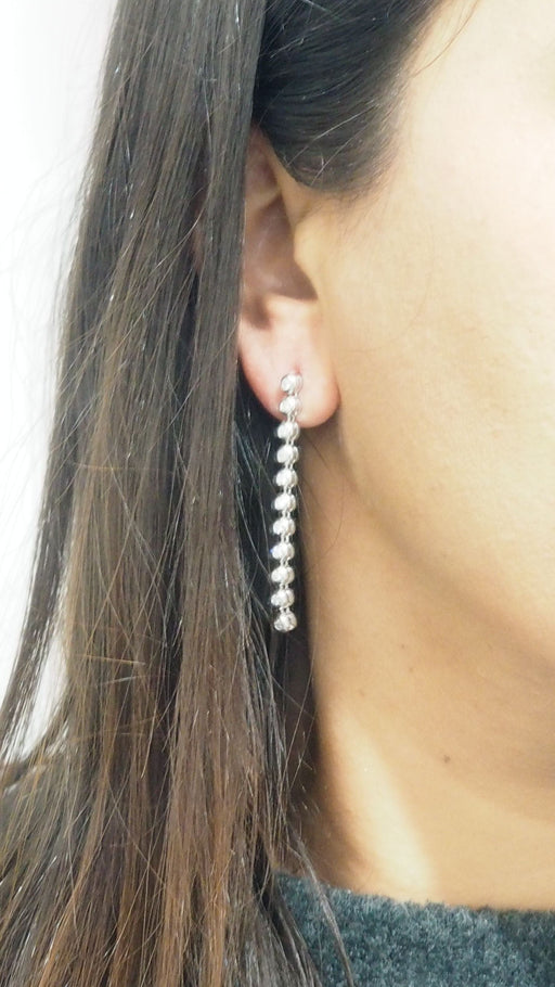 Boucles d'oreilles 5cm Boucles d'oreilles pendantes Or blanc Diamants 58 Facettes 32255