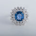 Ring White gold sapphire and diamond ring 58 Facettes