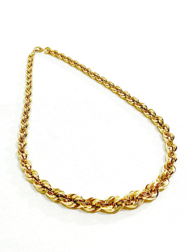 Collier Collier Or Rose Maille Corde 58 Facettes 3124/1