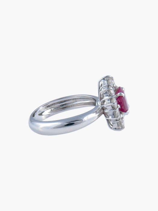 Bague 52 Bague Pompadour Rubis Diamants 58 Facettes