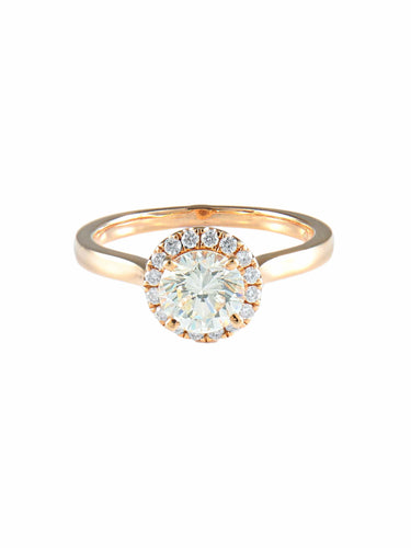 Bague 52 Bague Solitaire Or rose Diamants 58 Facettes
