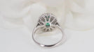 Ring 55 Oval emerald and diamond ring 58 Facettes 4937
