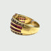 Bague Bague en or 18 ct de style rétro contemporain avec diamants et rubis 58 Facettes Q345A