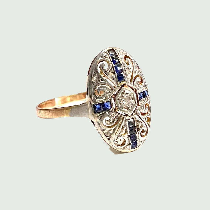 Bague BAGUE DESIGN ART DECO 1930-35 58 Facettes Q540A