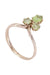 Ring 50 OLD PERIDOT LILY FLOWER RING 58 Facettes 069341
