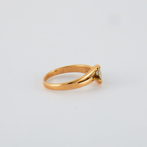 Bague 55 Bague Or jaune Diamants 58 Facettes