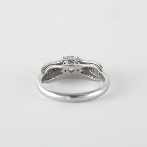 Bague 54 Bague Tulipe Or Gris Diamants 58 Facettes