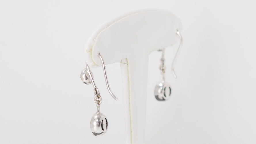 Boucles d'oreilles 23mm Pendants d'oreilles en or blanc et diamants 58 Facettes 31301