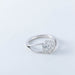 Ring 52 White gold diamond ring daisy model 58 Facettes