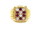 Bague 51 Bague Or jaune Diamants et Rubis 58 Facettes 588122CN