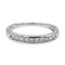 Bague 54 Bague Demi alliance Or blanc Diamant 58 Facettes 2718333CN