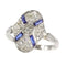Bague 59 bague de fiançailles diamant et saphir vintage des années 1930 58 Facettes 23271-0610