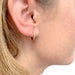 Earrings Pair of small hoop earrings in yellow gold, diamonds. 58 Facettes 32673