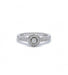 Ring 55 / White/Grey / 750‰ Gold Solitaire Diamond Ring 0.10 carat 58 Facettes 210122R
