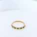 Alliance ring in yellow gold with diamonds and emeralds 58 Facettes 25036