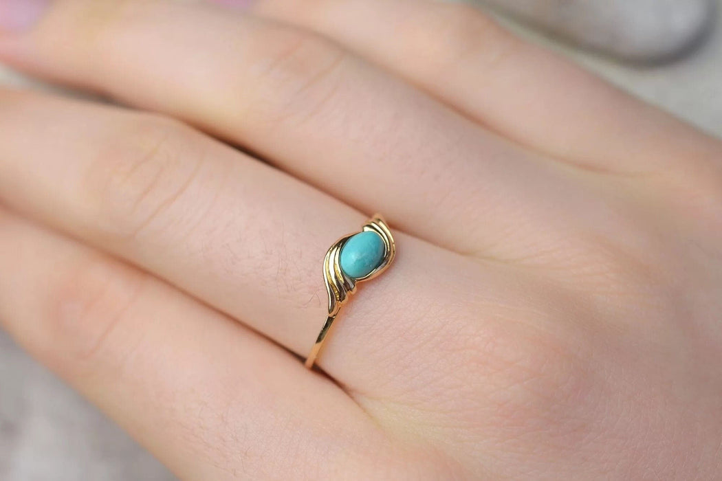 Bague Bague fine ciselée Turquoise 58 Facettes Ref1772