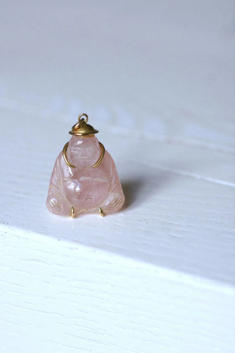 Pendentif Pendentif Bouddha quartz rose 58 Facettes