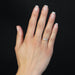 Ring 50 Used white gold ring with white sapphires 58 Facettes 19-008B