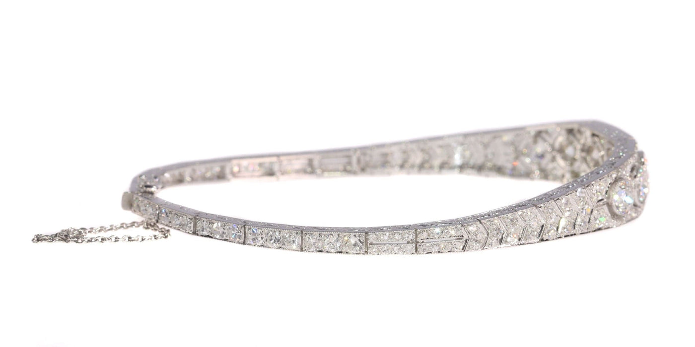 Bracelet Bracelet Art Déco en platine et diamants 58 Facettes 21207-0584