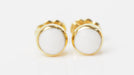 CLOZEAU earrings - Gold earrings White resin 58 Facettes clozeau