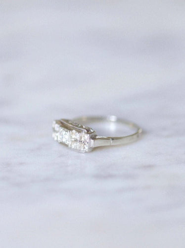 Bague Bague de fiançailles bandeau Art Deco diamants 58 Facettes