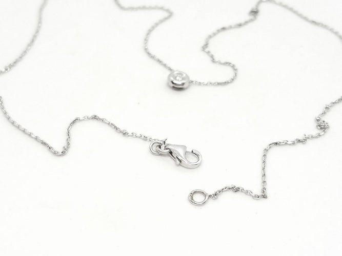 Collier Collier Or blanc Diamant 58 Facettes 579044RV