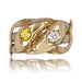 Ring 62 Old diamond and yellow sapphire snake ring 58 Facettes 23-291