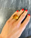 Ring Yellow gold ring from Pomellato Collection Mosaique 58 Facettes