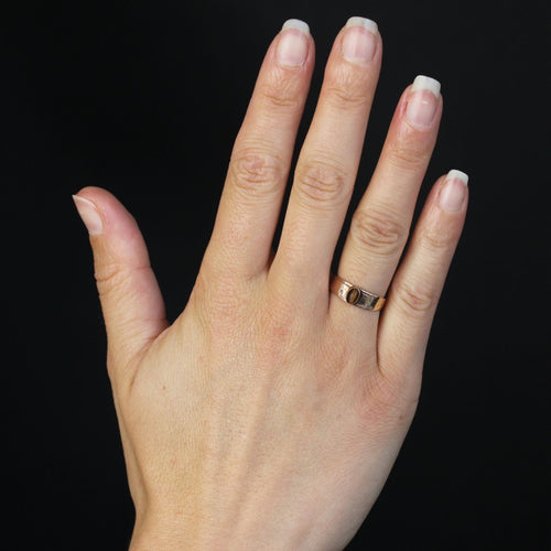 Bague 50 Bague ancienne or rose oeil du tigre 58 Facettes 19-091B