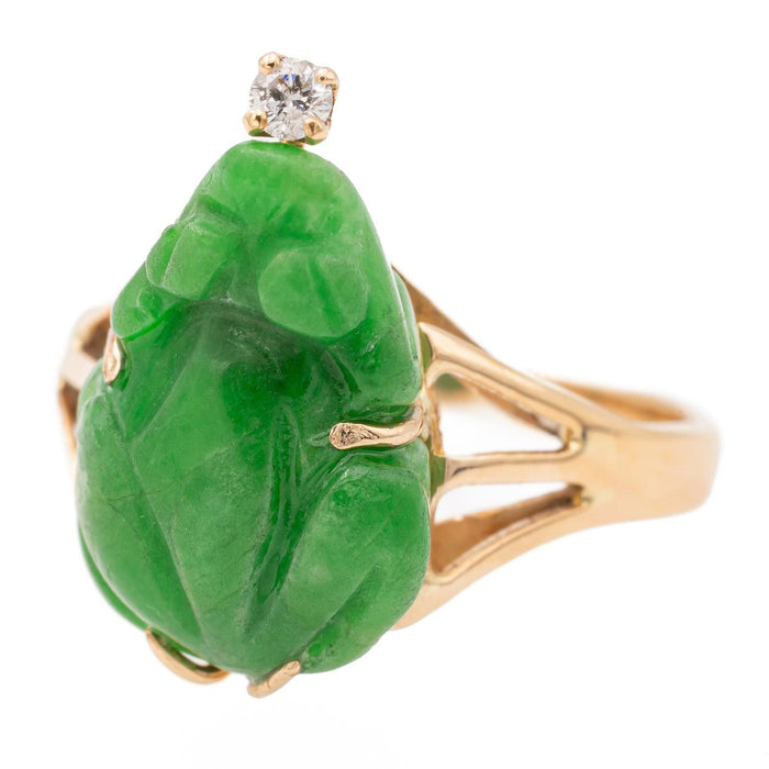 Bague 48 Bague Or jaune Jade Jadéite 58 Facettes 2432039CN