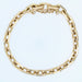 Bracelet Bracelet in massive filed convict link yellow gold 58 Facettes 21-697