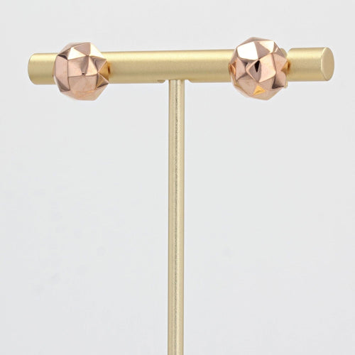 Boucles d'oreilles Boucles d'oreilles or rose dômes facettés 58 Facettes 22-452