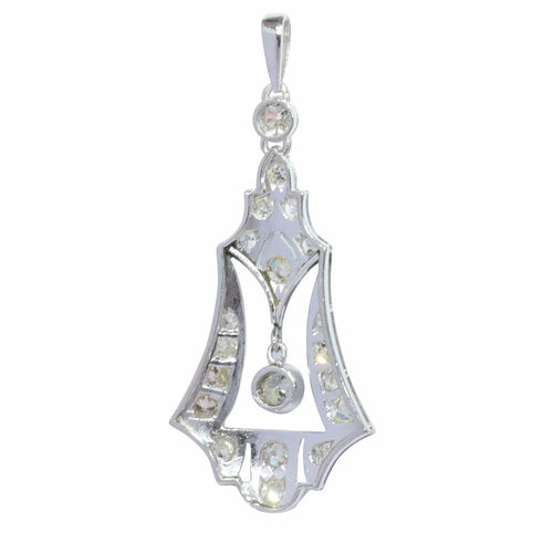 Pendentif Pendentif diamant platine vintage des années 1930 58 Facettes 24002-0098