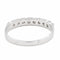 Bague 56 Bague Demi alliance Or blanc Diamant 58 Facettes 2225474CN