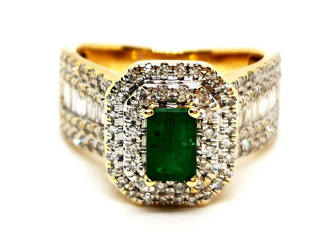 Bague 52 Bague Or jaune Emeraude 58 Facettes 1393412CN