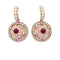 Boucles d'oreilles Boucles d'oreille Boucheron, "Jeanne", or rose, diamants, saphirs roses et rubis. 58 Facettes 33404