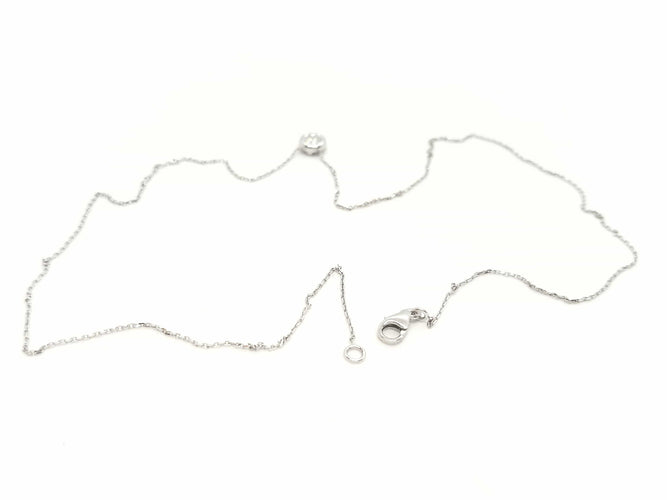 Collier Collier Or blanc Diamant 58 Facettes 579107RV