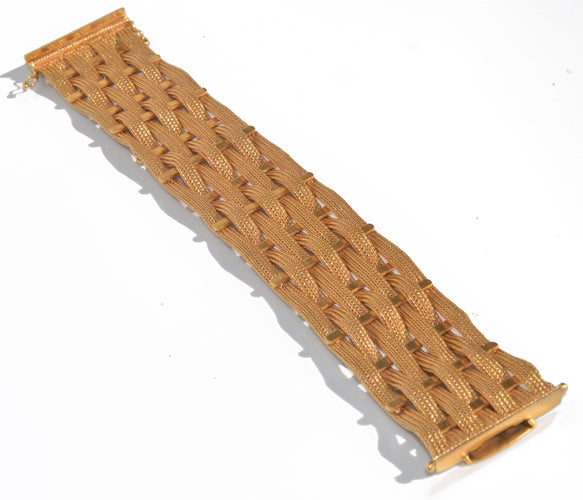 Bracelet Bracelet en or jaune tissé 58 Facettes 0