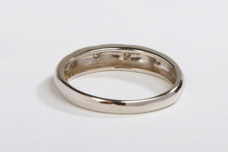 Bague 54 Bague Or blanc Diamant 58 Facettes 04923CD