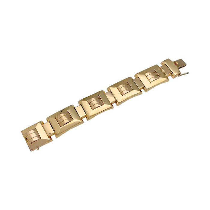 Bracelet Bracelet "Tank" or rose et jaune. 58 Facettes 31513