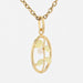 Pendant Yellow gold pendant with pearl and green gold leaves 58 Facettes 19-455I